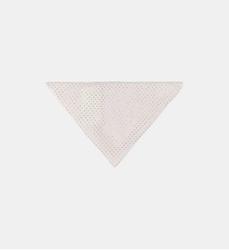 Echarpe triangle en laine strassée - Maje - Écru