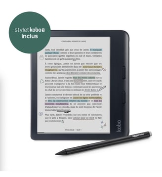 Liseuse eBook Pack Libra Colour + Stylus 2 noir - Kobo - Noir
