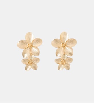 Boucles d'oreilles double fleur dorées - Balaboosté - Doré
