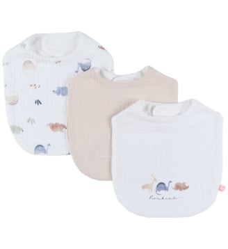 Lot de 3 bavoirs - Noukie's - Beige