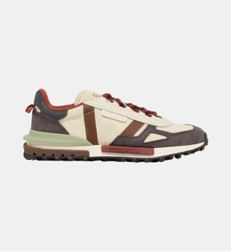 Sneakers Elite Active homme - Lacoste - Beige et marron foncé