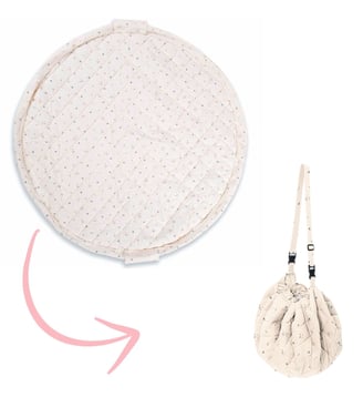 Tapis de jeu 2 en 1 Noomad Organic Soft - Play&Go - Écru