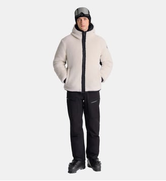 Doudoune reversible lirvo col capuche coupe regular - Fusalp - Artic wolf et noir