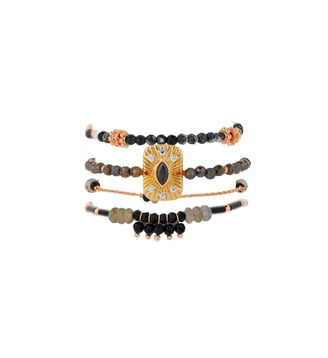 Manchette bracelet multiliens KARMELIA - Hipanema - Noir