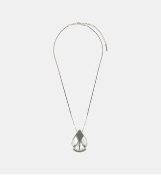 Collier fin pendentif   - Hawaï - Satellite - Blanc