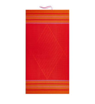 Drap de plage Sand Club Voile 100% coton - Le Jacquard Francais - Corail