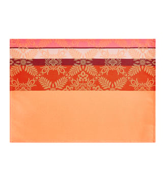 Set de table enduit Mumbai Enduit 100% coton - Le Jacquard Francais - Orange clair