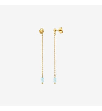 Boucles d'oreilles venus amazonite - Caroline Najman - Bleu