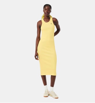 Robe sans manche en coton - Lacoste - Jaune