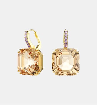Pendants d'oreilles Millenia - Swarovski - Brown et gold tone plated