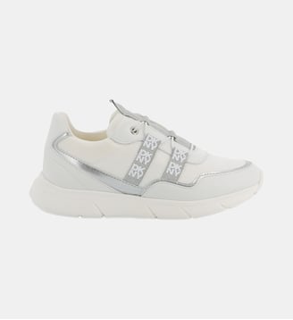 Baskets lacées bimatière - DKNY - Blanc