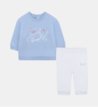 Ensemble sweat + pantalon - Kenzo Kids - Light sky