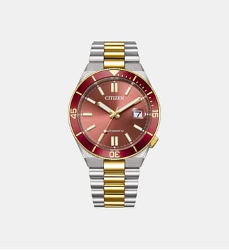 Montre automatique Tsuyosa Rouge NJ0234-58X - Citizen - Argenté