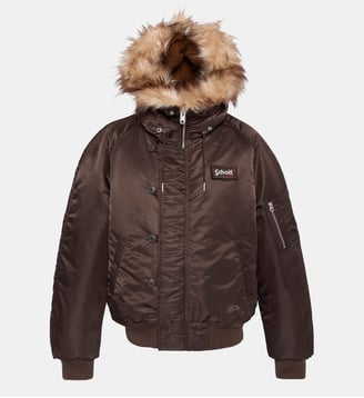 Blouson snorkel N2B noir à capuche, coupe oversize - Schott - Marron