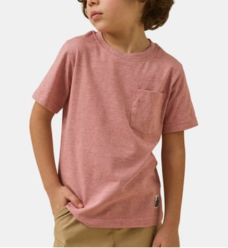 T-shirt rayé  - Coton biologique - Cyrillus - Rouge