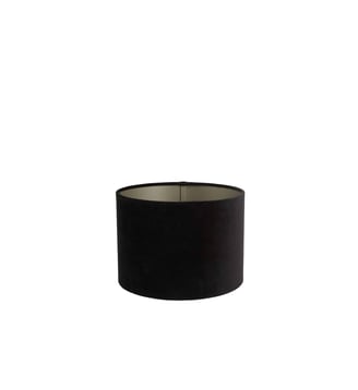 Abat-jour Velours - Noir - 25x25x18cm - Light & Living - Noir