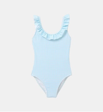 Maillot de bain 1 pièce vichy - Cyrillus - Vichy bleu