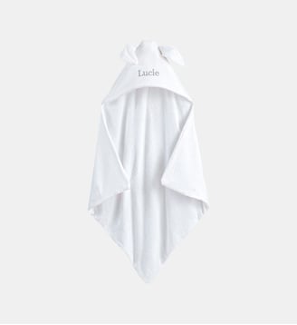 Cape de bain gaze de coton personnalisée Kumla - La Redoute Interieurs - Blanc