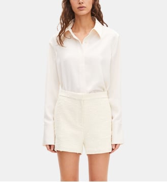 Short tailleur en tweed - The Kooples - Écru