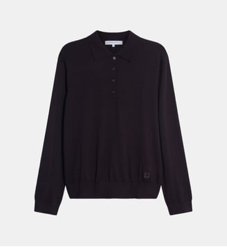 Polo en laine mérinos - REBECA - Gerard Darel - Marron