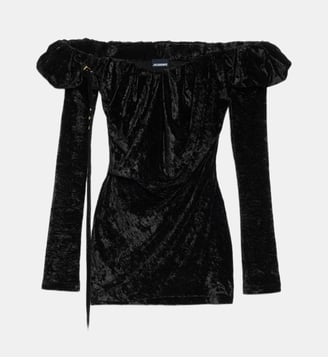La Robe Velours Courte - Jacquemus - Black