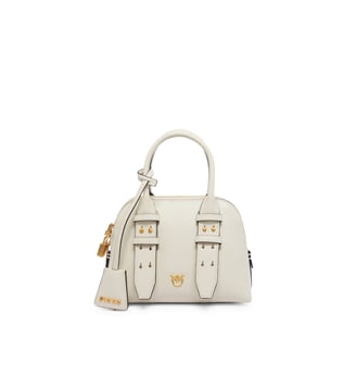 Sac bowling mini escape bag en cuir - Pinko - Blanc