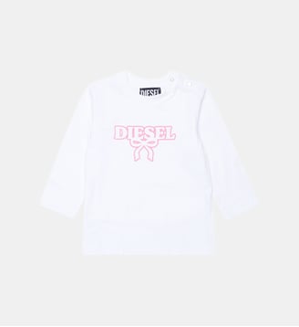 T-shirt à manches longues avec logo Diesel Kids