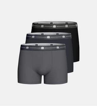 Pack de 3 Boxers d'homme en Coton - Impetus - Gris, bleu marine et noir