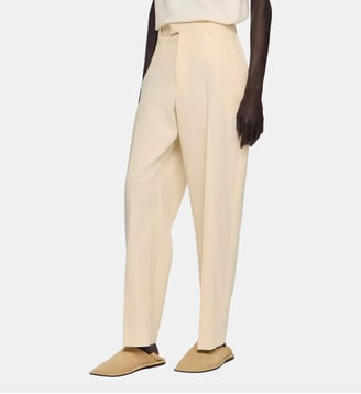 Pantalon large en coton - Sandro - Écru