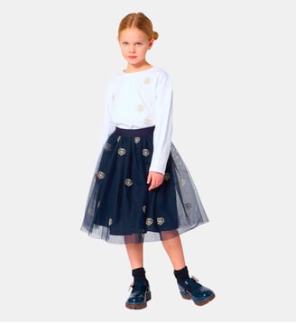 Jupe en tulle - Kenzo Kids - Bleu mistral