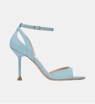 Sandales en cuir verni avec talon - Liu Jo - Bleu turquoise