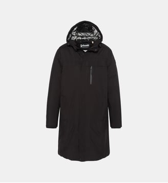 Blouson long outdoor à capuche - Schott - Noir