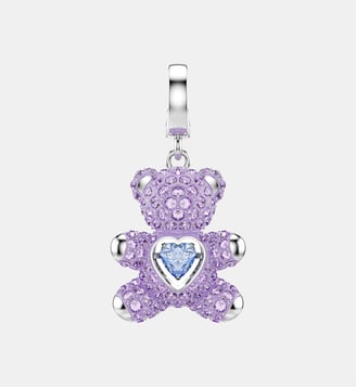 Charm Idyllia, Ourson, Violet, Métal rhodié - Swarovski - Purple et rhodium plated
