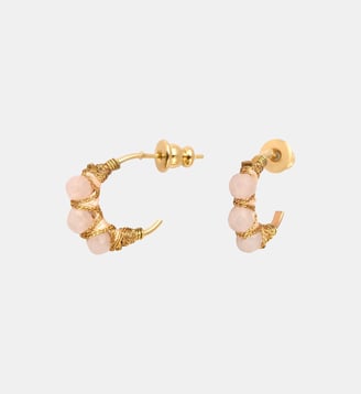 Boucles d'oreilles créoles   - Panarea - Satellite - Rose
