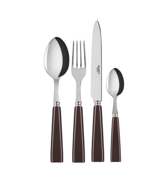 Set de 4 couverts de table, Icône - Sabre - Marron