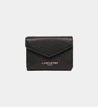 Mini portefeuille dos à dos Dune en cuir - Lancaster - Noir