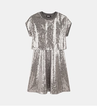 Robe effet 2 en 1 - DKNY - Silver