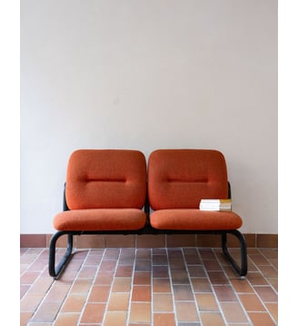 Banquette de conférence Clara N°145- Produit chiné - Debongout - Orange
