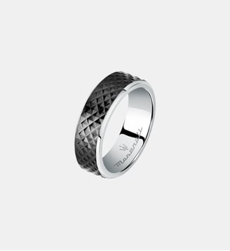 Bague en acier, pvd noir ICONIC - Maserati - Noir