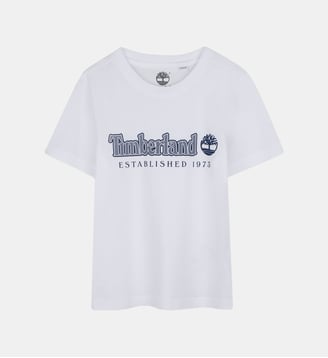 Tee-shirt à manches courtes - Timberland - Blanc et bleu