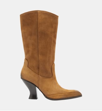 D-Luffy - Bottes hauteur genou en suède - Diesel - Camel
