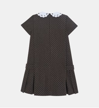 Robe - Brun laine col claudine festonné - Tartine Et Chocolat - Beige
