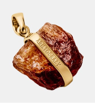 Porte-bonheur de pierre de naissance de janvier avec grenat - Aristocrazy - Or