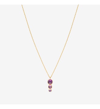 Collier doré améthyste - ANDREA - Caroline Najman - Améthyste violet