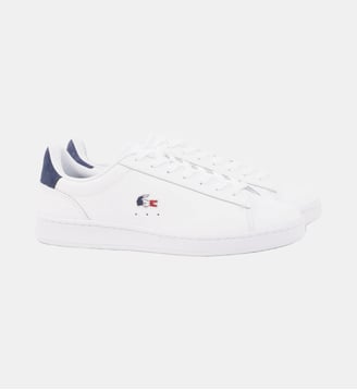 Sneakers Carnaby Set homme en cuir - Lacoste - Blanc marine et rouge