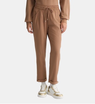 Pantalon cropped beige - Liu Jo - Marron
