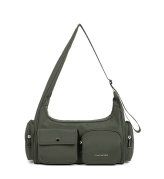 Sac besace Basic Pocket - Lancaster - Kaki foncé
