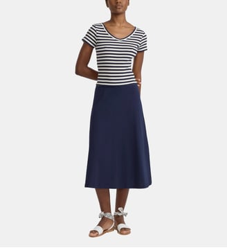 robe Chic en coton à rayures bleu - Agnès b. - Bleu arcachon