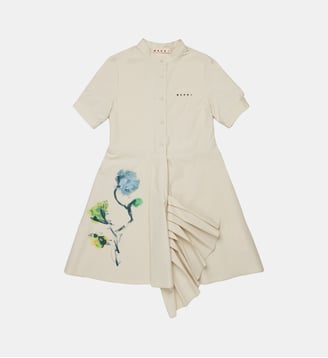Robe courte à imprimé fleuri - Marni - Écru