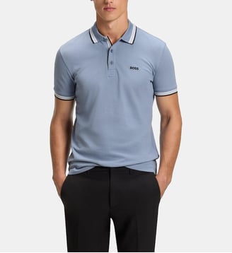 Polo Paddy en piqué de coton  - BOSS - Open blue
